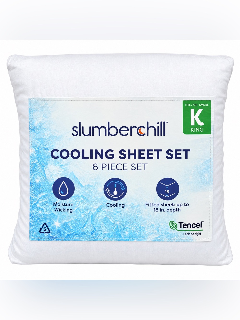 Slumberchill King Cooling Sheet Set 6PC White TENCEL Lyocell New